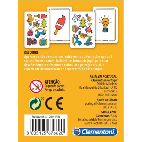 JOGO CLEMENTONI CARTAS - NOMES, PAÍSES, OBJETOS 67298