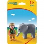 Tratadora com Elefante 1.2.3 - Playmobil