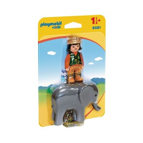 Tratadora com Elefante 1.2.3 - Playmobil