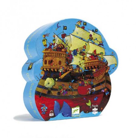 O Barco do Barbarossa - Puzzle Silhueta 54 pcs Djeco