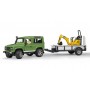 Land Rover Defender c/ JCB Micro Escavadora e Figura - Bruder